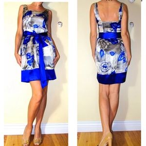 HP! Anthropology Yoanna Baraschi Silk Floral Mini Dress Y2K Vintage New NO BELT
